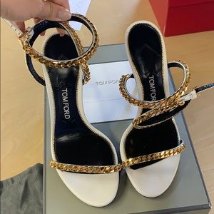 Tom Ford Gold Chain Heels
